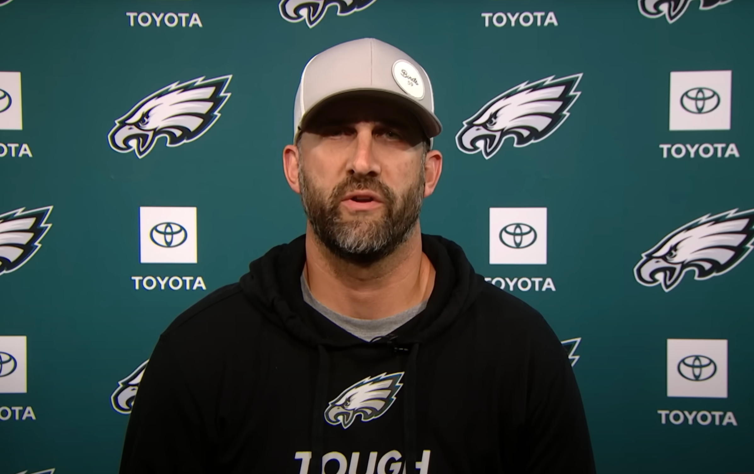 Philadelphia Eagles head coach Nick Sirianni speaks to media